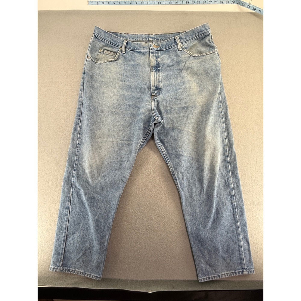 Wrangler Premium Quality Regular Fit Light Wash Jeans 97601SB 42x30 Mens Blue